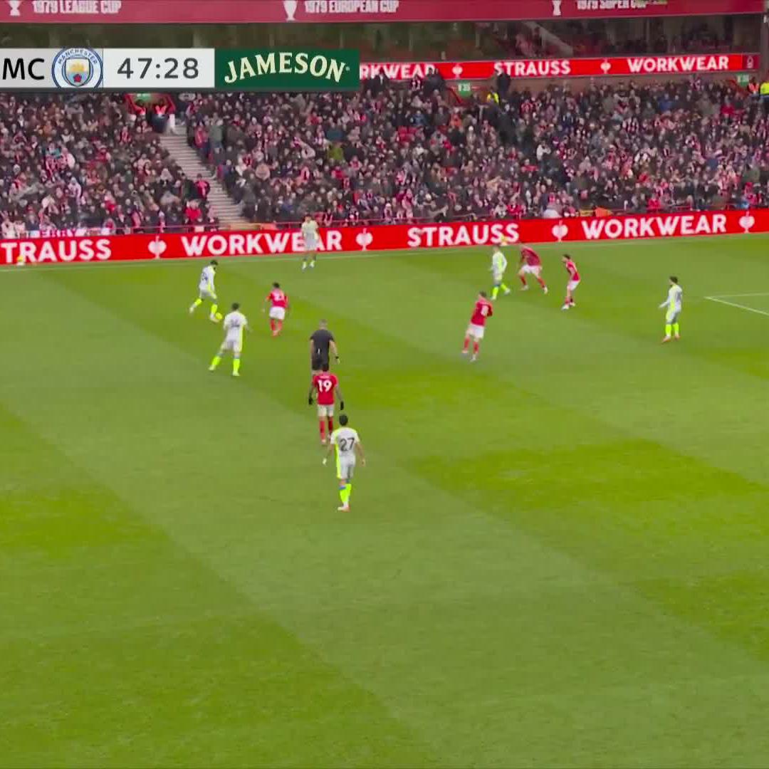 Manchester City summer signings Rayan Cherki and Tijjani Reijnders link up for a crucial goal away from home.