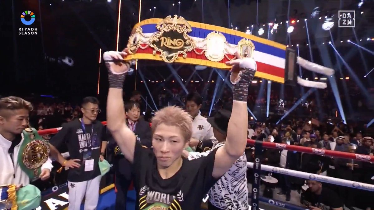 Naoya Inoue receives a brand new special Ring belt after retaining his title once again 🤩👑 The Ring V: Night of the Samurai on DAZN | موسم الرياض | Riyadh Season 🥊