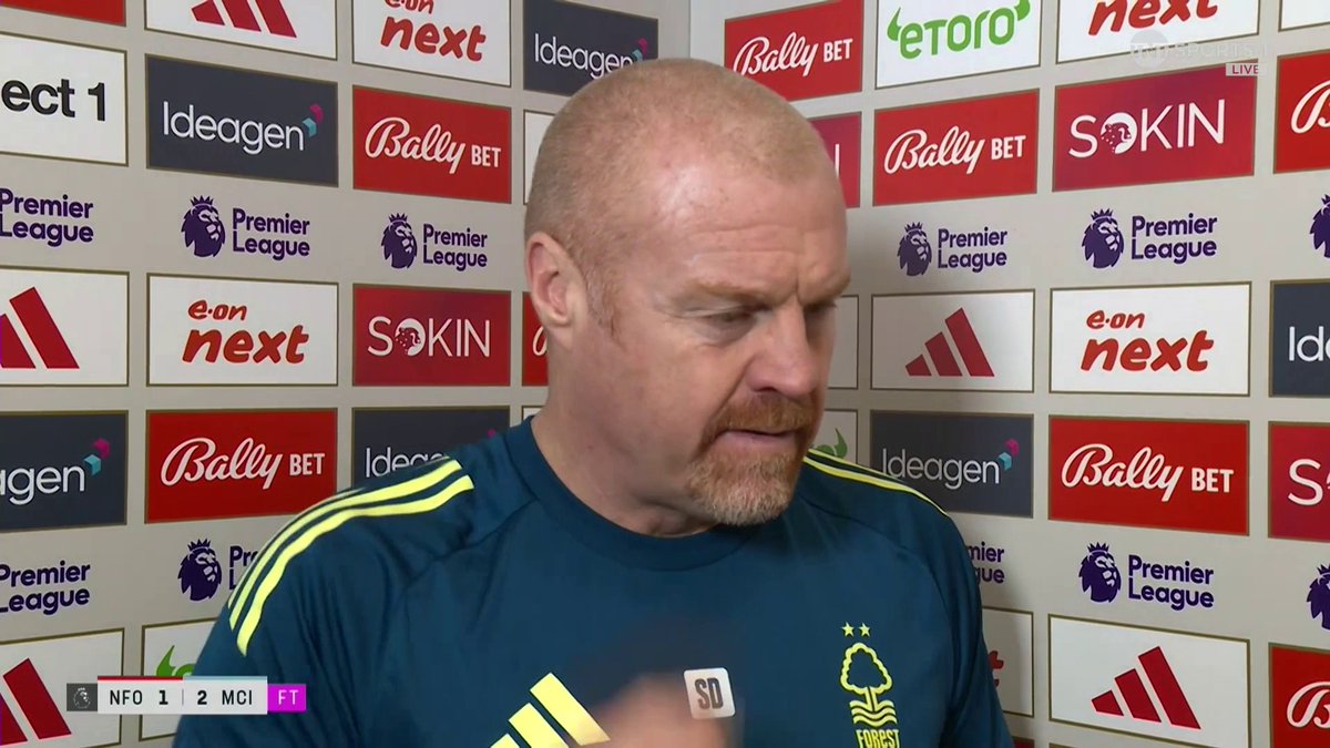 "I'm scratching my head and I can't believe it!" 😳 Sean Dyche wasn't happy with the officiating in their loss to Man City 😬 🎙️ @julesbreach | 📺 TNT Sports & discovery+ UK