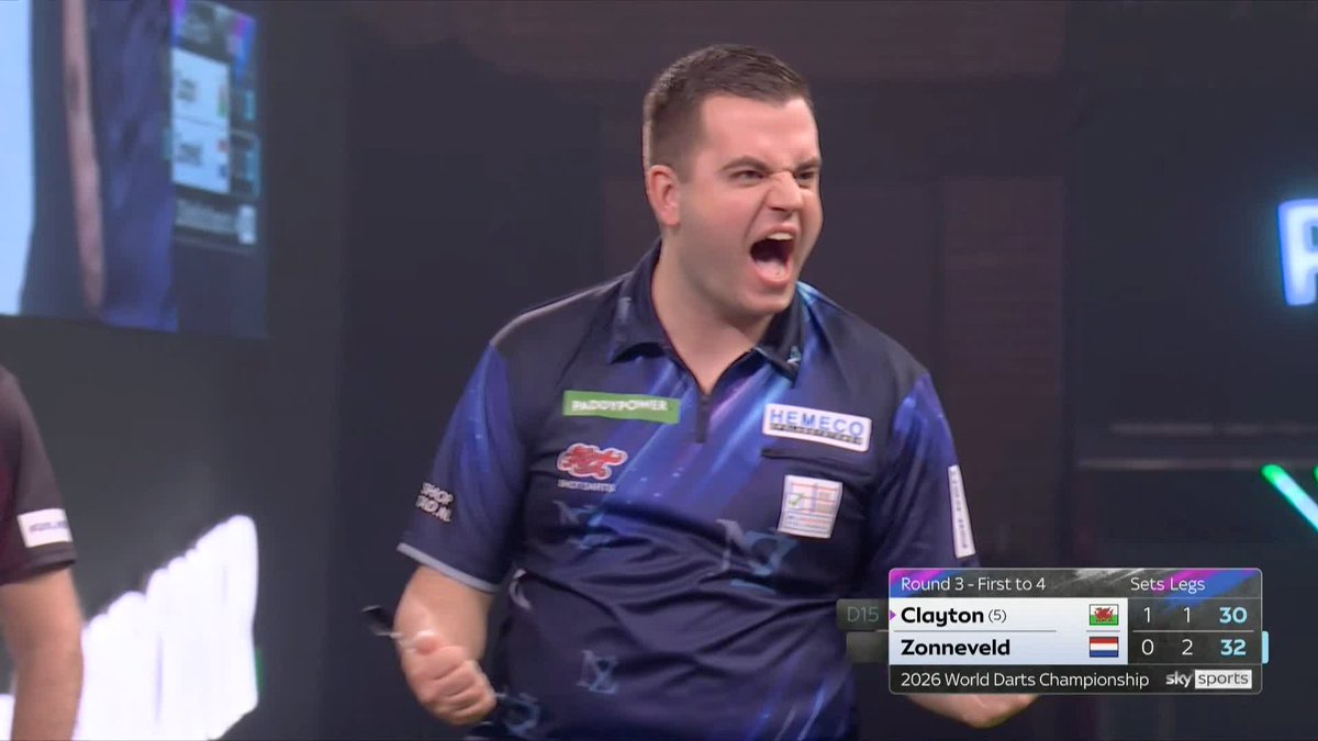 TRIPLE Z NOT HERE TO PLAY! Niels Zonneveld is putting in quite the performance, averaging north of 104 for the second set running to level proceedings against Jonny Clayton at one set apiece! 📺 #WCDarts | R3