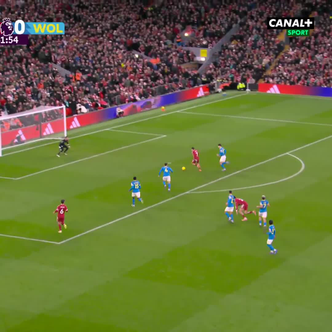 Florian Wirtz se konečně dočkal prvního gólu v dresu Liverpoolu! 💥⚽ #LIVWOL – 2:0