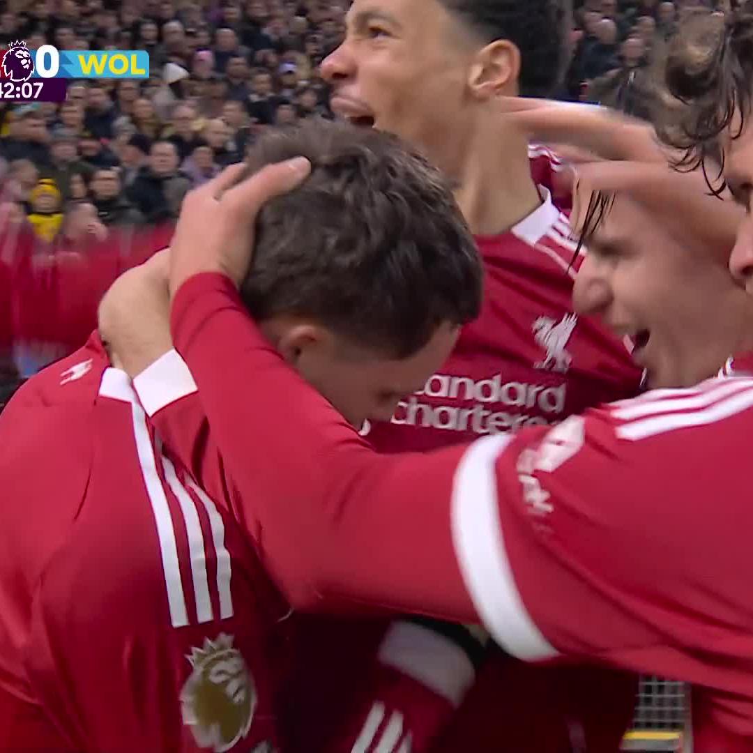 Florian Wirtz gets his moment in Liverpool Red 🤩🔴 📺 Stream #LIVWOL on DStv: