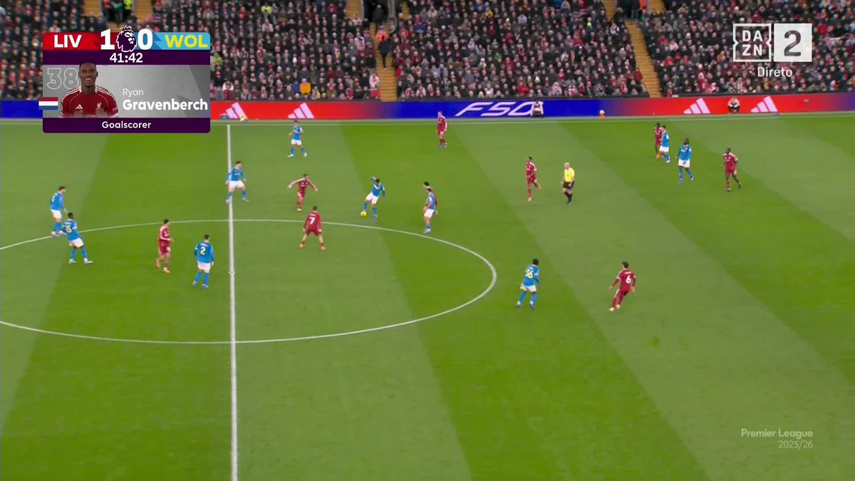 Wirtz marcou finalmente o primeiro golo pelo Liverpool.