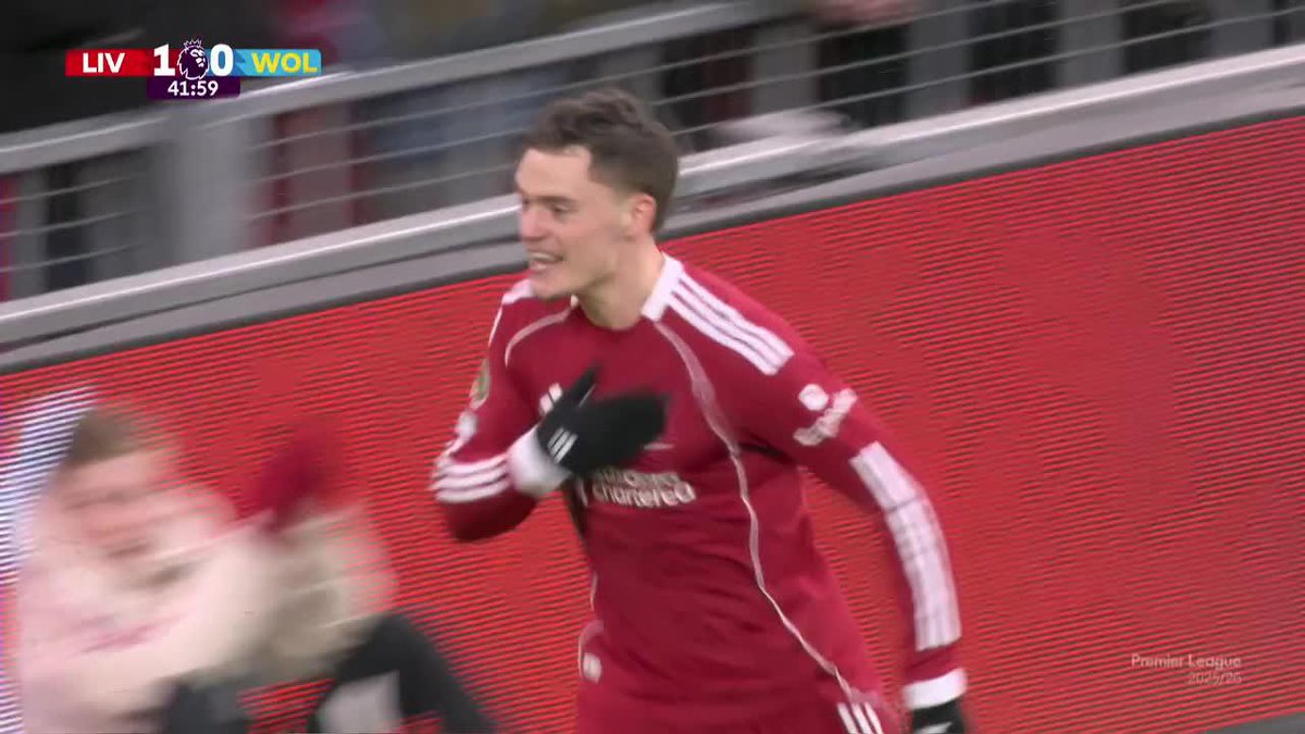 Y un día llegó el PRIMER GOL de Florian Wirtz en la Premier League, con Liverpool. Fueron 16 partidos de sequía... 🥶🇩🇪