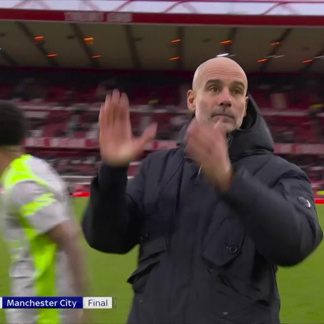 Pep did not want the camera in his face. 😂