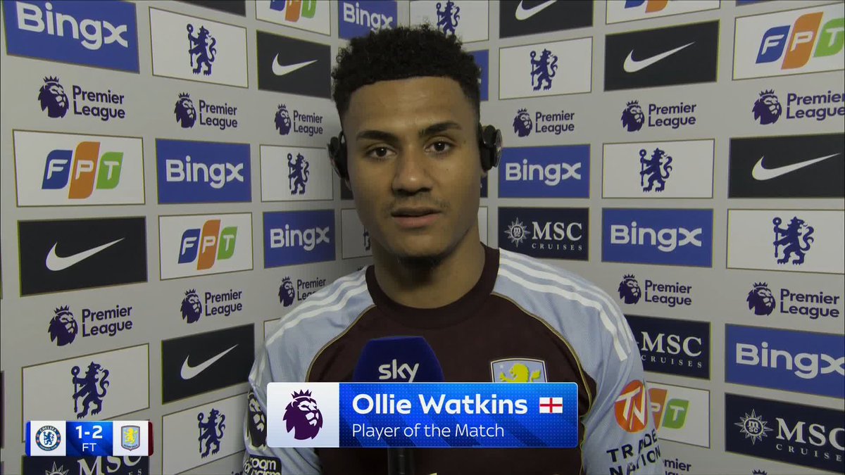 "A tactical genius if I must say!" Ollie Watkins reflects on his match-winning heroics as Aston Villa move 10 points clear of Chelsea! 🦸‍♂️
