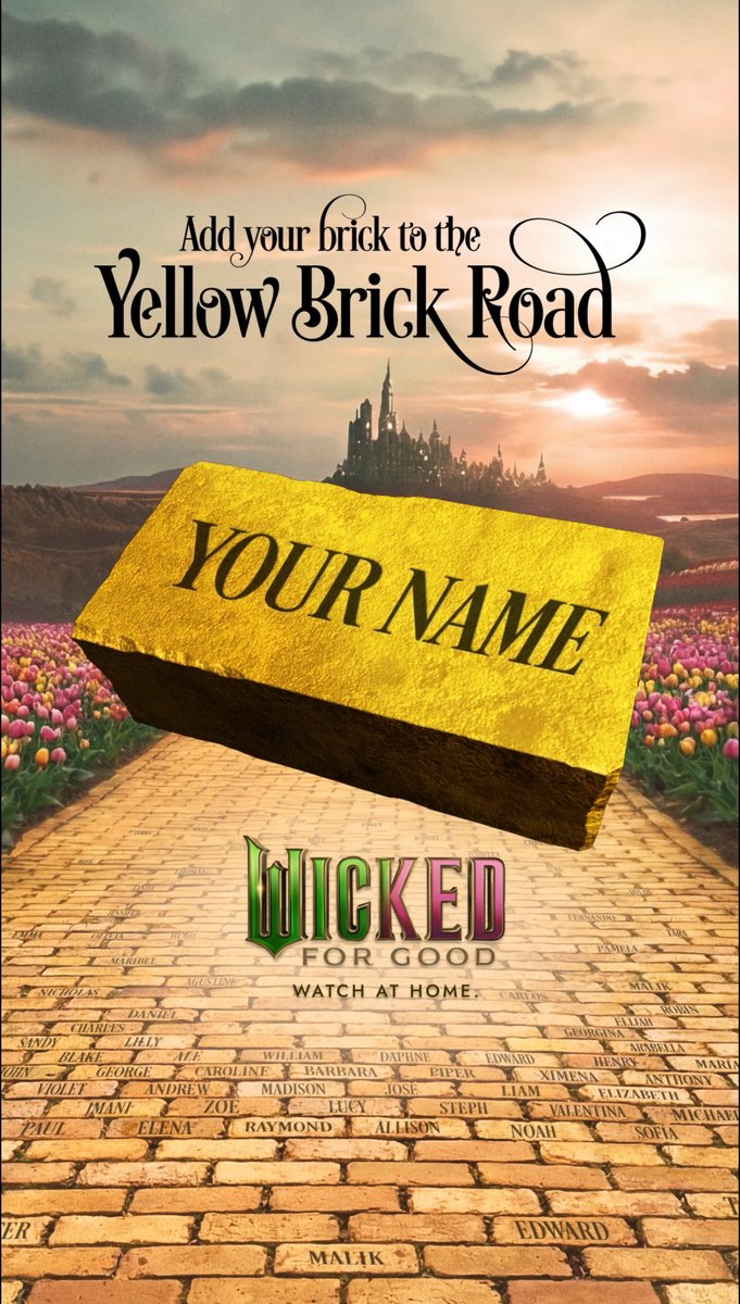 Add your name to the yellow brick road and collect your final passport stamp! Watch Wicked: For Good at home starting December 30 with an exclusive sing-along and brand-new bonus features 💛