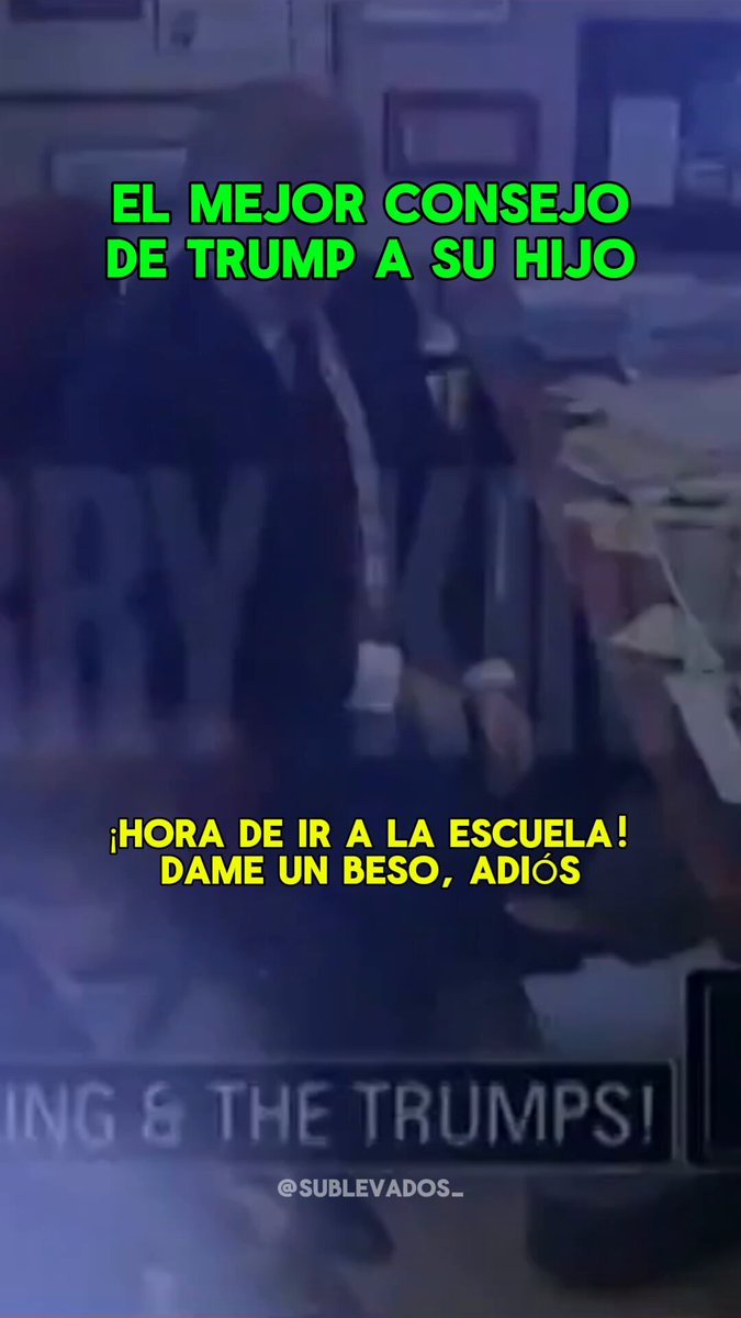 🥹 El mejor consejo de Trump a su hijo: