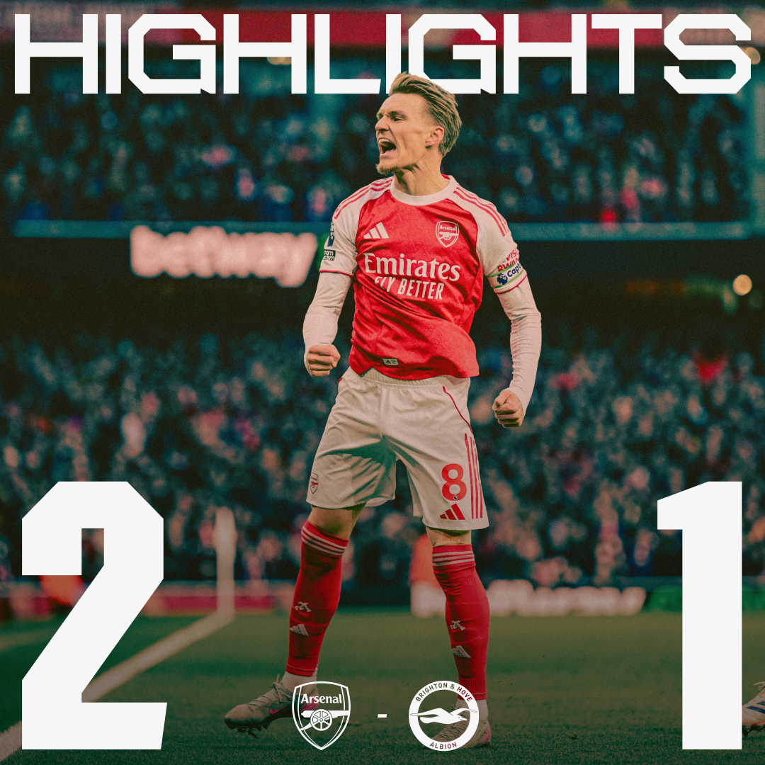 Securing the bag. Enjoy highlights from today's 2-1 success over Brighton & Hove Albion 📺