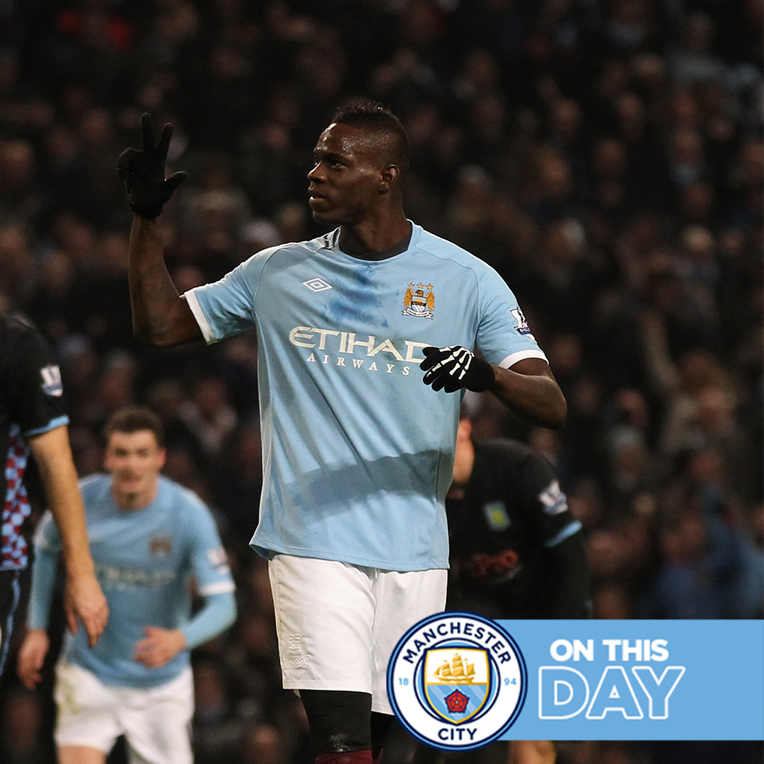 #OnThisDay: #ManCity 4-0 Aston Villa [2010] ⚽️ [8' P, 27', 55' P] Mario Balotelli Balotelli ⚽️ [55'] Joleon Lescott