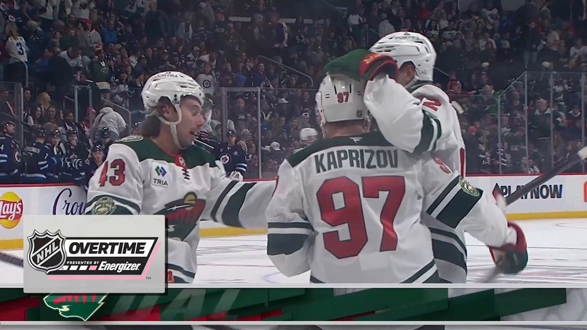 KAPRIZOV ➡️ HUGHES ➡️ BOLDY The Minnesota Wild tie it late and then win it in Energizer overtime!