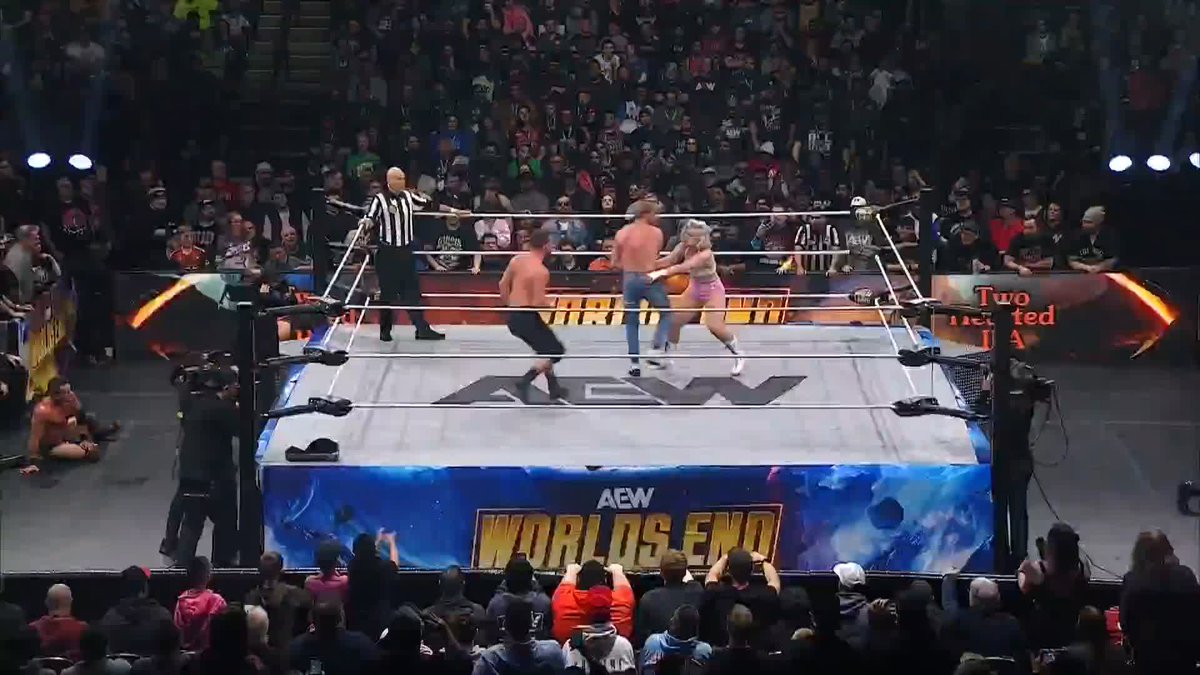 Who knew "Timeless" Toni Storm and @OrangeCassidy would be such great dance partners? Watch #AEWWorldsEnd on HBO Max PPV
