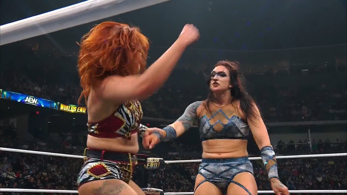 The tide has turned for JAMIE HAYTER, but she must strike while the moment is hers! Watch #AEWWorldsEnd on HBO Max PPV
