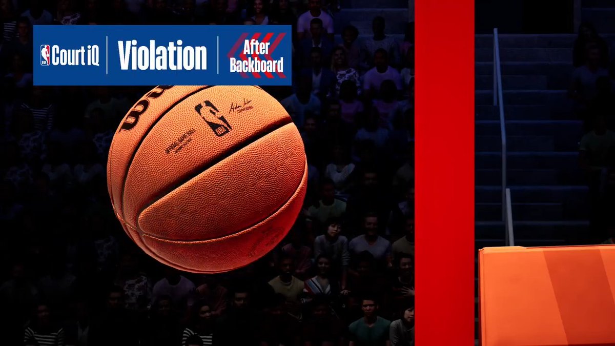 During Q4 of tonight's #NYKatATL game, Replay Center officials utilized NBA Court iQ to confirm the initial ruling of a defensive goaltending by NYK, as ball contacted backboard prior to block.