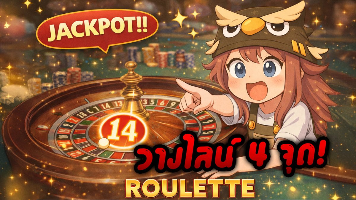 วางไลน์ 4 จุด │ Roulette - รูเล็ต ไม่เจอจัดซะนานเลยนะ