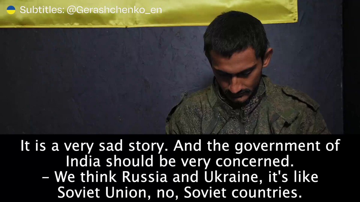 A testimony of an Indian prisoner of war about recruitment in Russia. He says he's been sent into war after working for a couple of days, and decided to surrender into Ukrainian captivity to stay safe. You can watch the full video here: 📹 3rd Army Corps