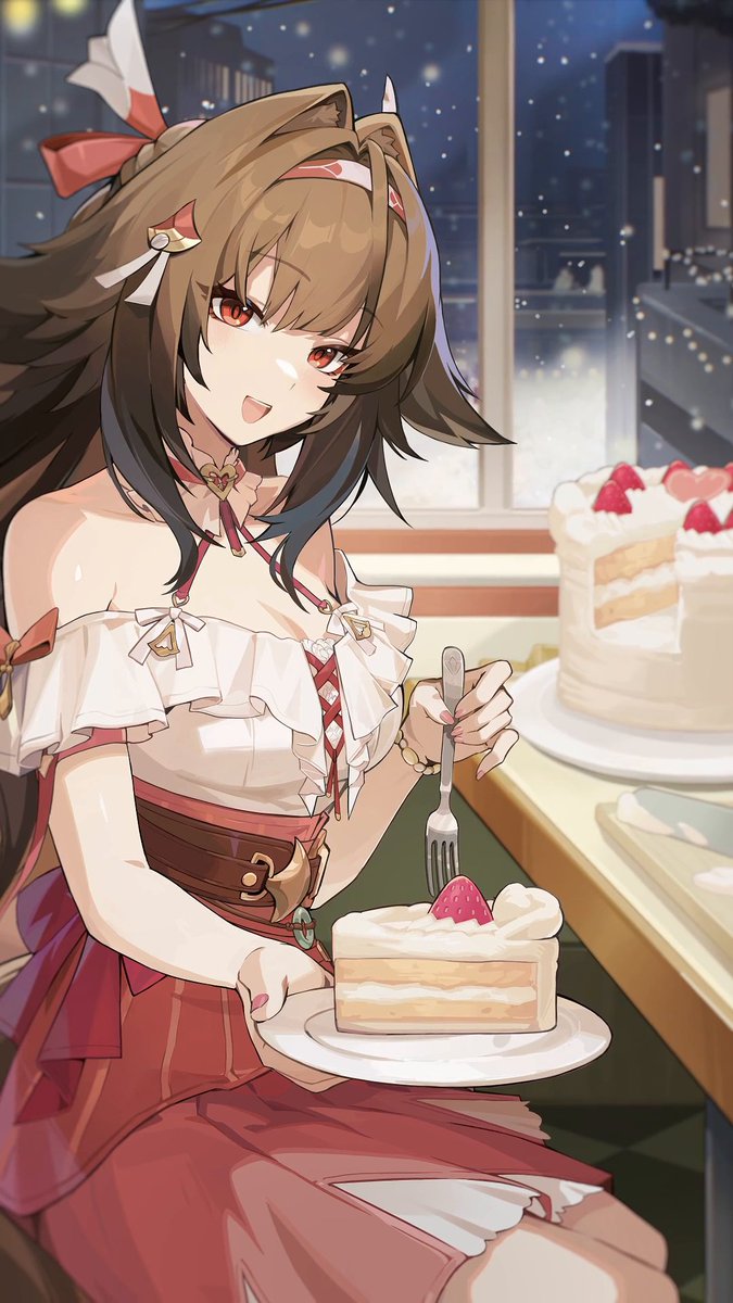 Winter Memories | Delicious Bakes Chapter "Hey, come and try the cake I made." "Say ahhh~" "So, how is it? Do you like the flavor?"