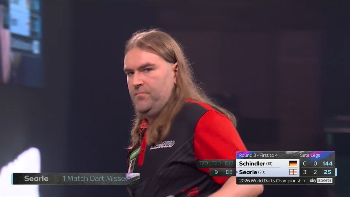 SEARLE DEMOLISHES SCHINDLER! 🔥 What. A. Performance! 🤯 Ryan Searle races through to Round Four with a thumping 4-0 victory over Martin Schindler, averaging 102.29 in the process! 📺 #WCDarts | R3
