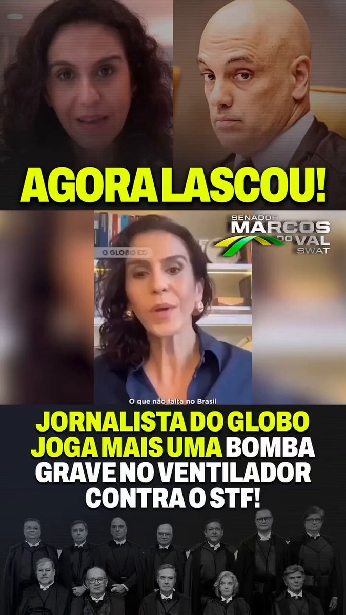 A Globo lascou Moraes ! Ele indo no STF lascou as duas emissoras com um tiro no pé! BEM FEITO.. lambedores SE F….