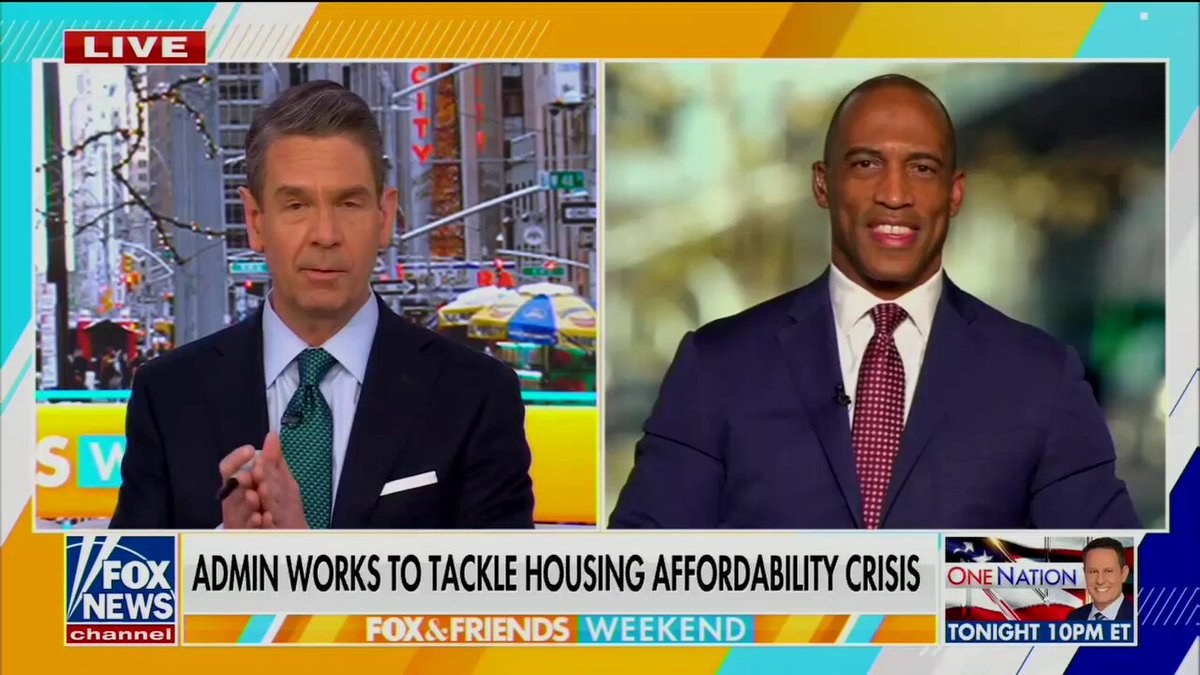 HUD Secretary Scott Turner: "I'll get to the root. When you look at during the Biden administration and the weak immigration policies that impacted our country, tens of millions of illegal immigrants came across our borders unchecked, and that caused the housing supply to go down and costs to go up. Now you see with secure borders and our fiscal house getting in order, this is a step towards housing affordability."