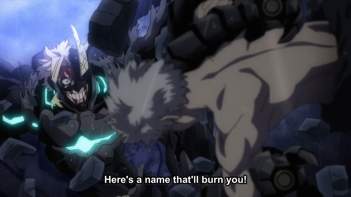 this fight remind me how Shimura nana's "think of your origin" flashback during kamino fight i like how all might is so optimistic and brave without a quirk 💖
