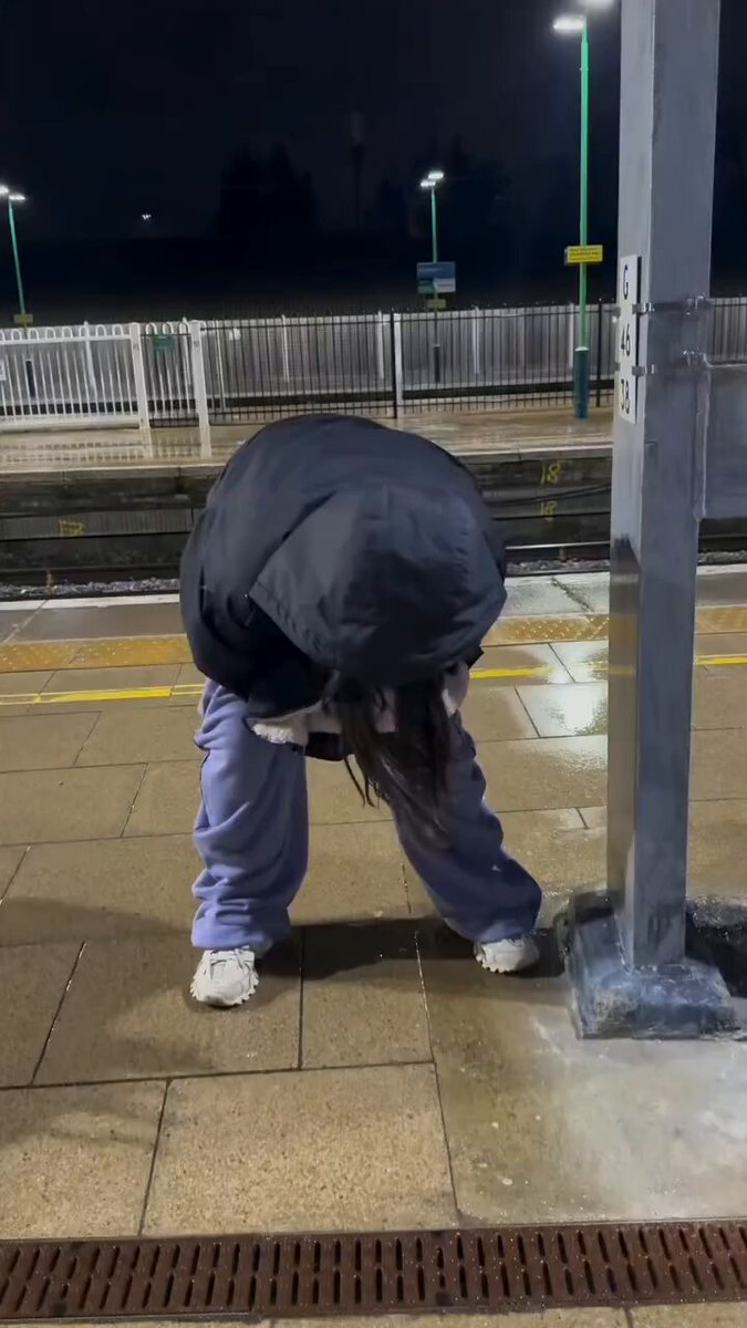 Rare cloud burst at a railway platform!