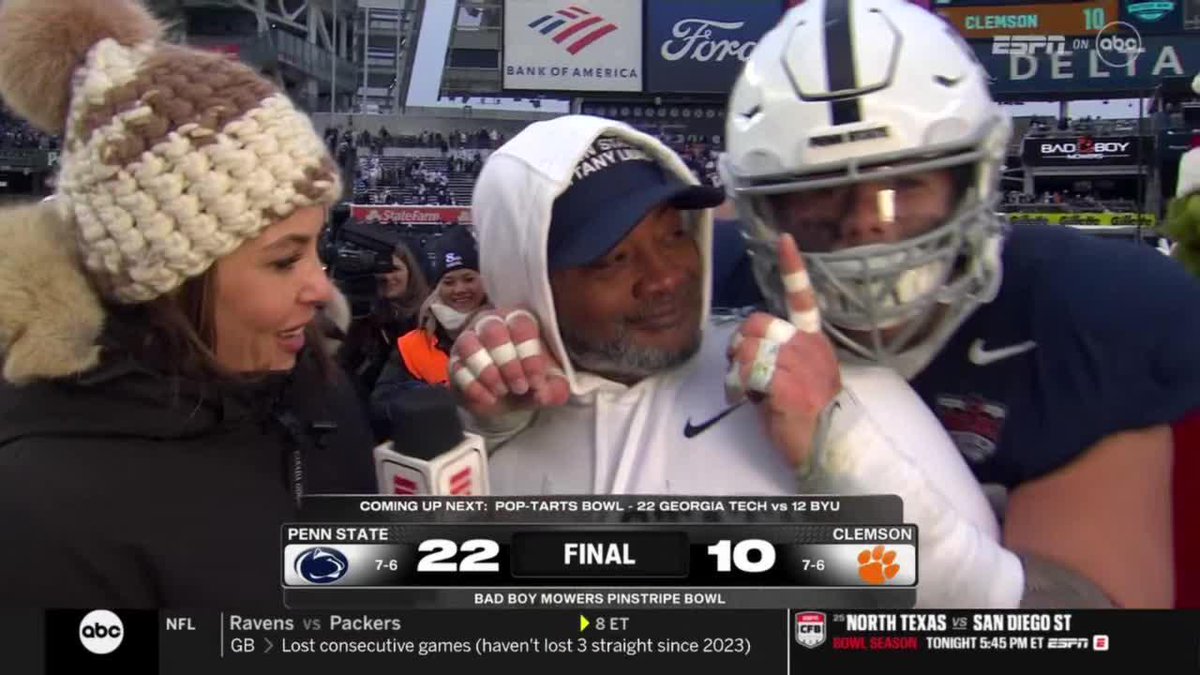 "This is the greatest moment of my life." 🥹 Terry Smith's emotional Bad Boy Mowers Pinstripe Bowl postgame interview deserves another watch 👇