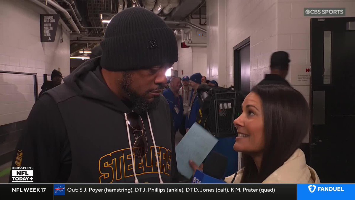 Mike Tomlin pregame with Tracy Wolfson ahead of Browns game #Steelers #NFL
