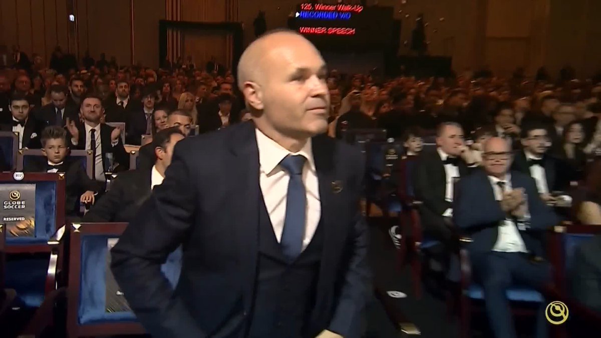 Career recognition for Andrés Iniesta, awarded the Career Award at the Globe Soccer Awards! 👏 #GlobeSoccer