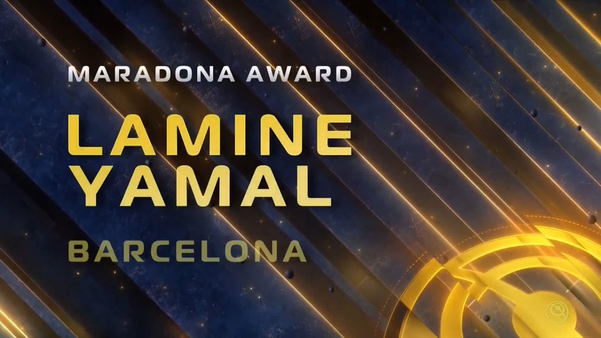 Lamine Yamal wins 2025 @globe_soccer Maradona Award! #GlobeSoccer