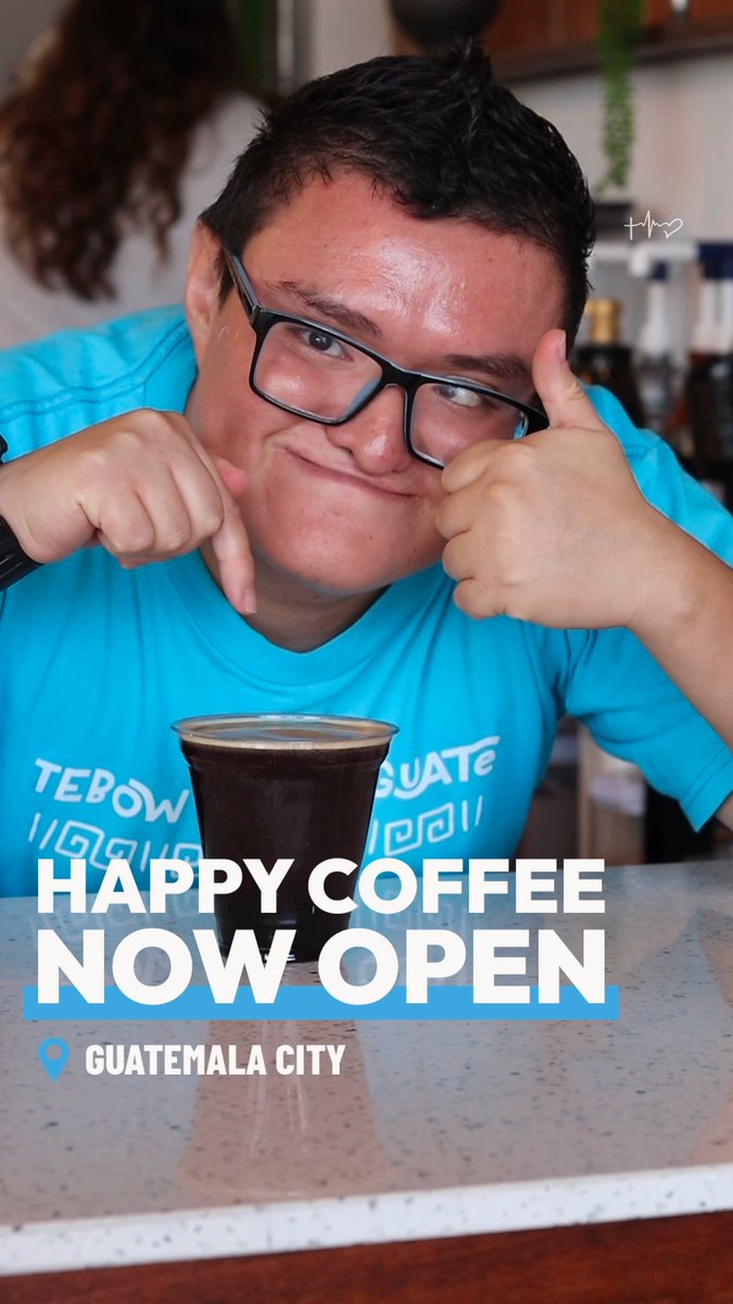 ☕ Happy Coffee is now open! This special cafe offers more than just delicious coffee; it's a welcoming space of inclusion, warmth, and connection for everyone who walks through the door. The shop is located inside the Tebow Down Guatemala headquarters — a center that provides holistic education and resources to children with developmental disabilities and their families in Guatemala. The cafe employs students at Tebow Down Guatemala, giving them the opportunity to build real-world life skills. Our hope and prayer is that this would be another way each student would discover their God-given purpose!