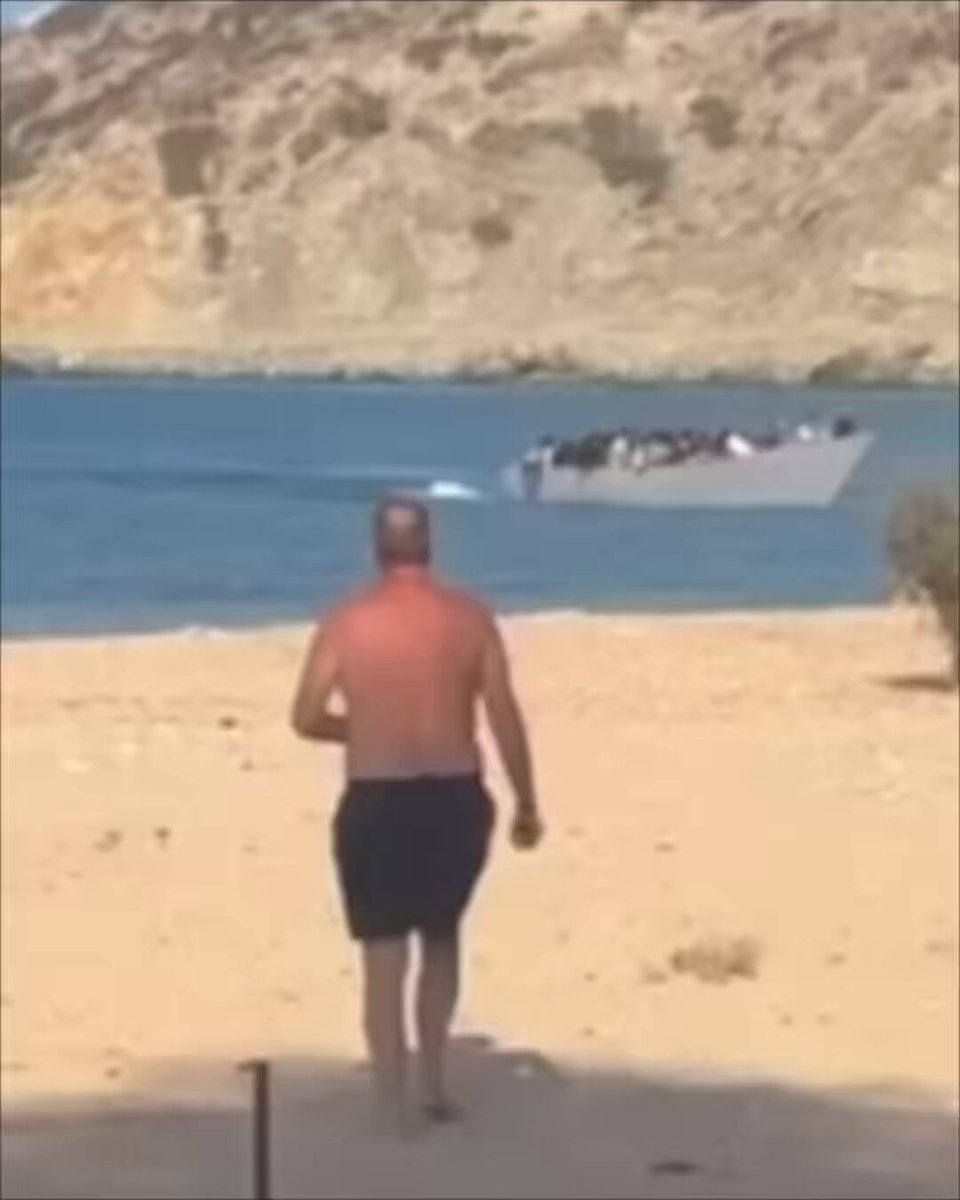 Locals Take Matters Into Their Own Hands Amid Migrant Surge! In a striking display of frustration, locals on the remote Greek island of Gavdos—Europe’s southernmost point—were caught on video pushing back a migrant boat attempting to land on their shores! Residents waded into the water, physically shoving the vessel carrying undocumented migrants from Libya back toward the open sea, highlighting the growing tensions over unchecked arrivals straining the island’s limited resources. The footage, taken earlier this year, shows how long the problem has been persisting for. Frontex (EU border agency) went around the locals decision, and forced them to accept the violent migrants by transporting them to a nearby port for “processing.” This unfolded during a weekend surge where around 850 migrants arrived in the broader Crete region, overwhelming emergency shelters and local infrastructure. Is this vigilantism a symptom of failed policies, or a desperate cry for help? As migration routes evolve amid geopolitical tensions, communities like Gavdos are on the front lines. Do you stand with the men who are bravely fighting back?