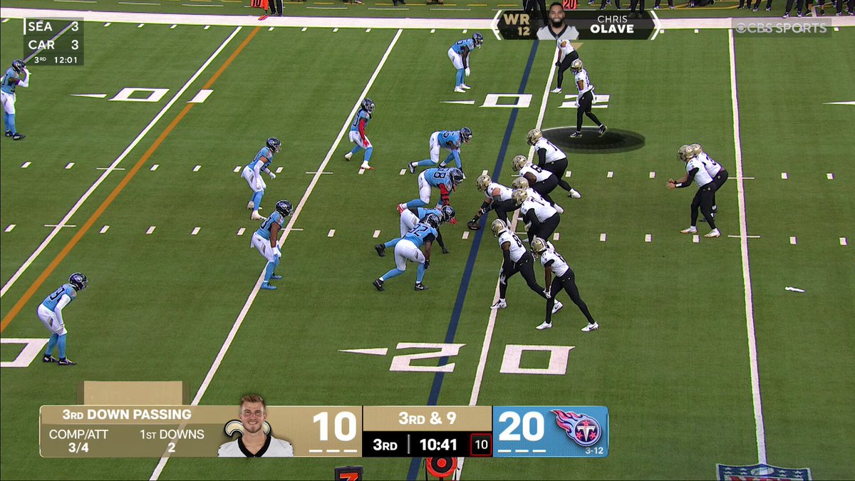 9th receiving touchdown of the season for Chris Olave! 📺CBS