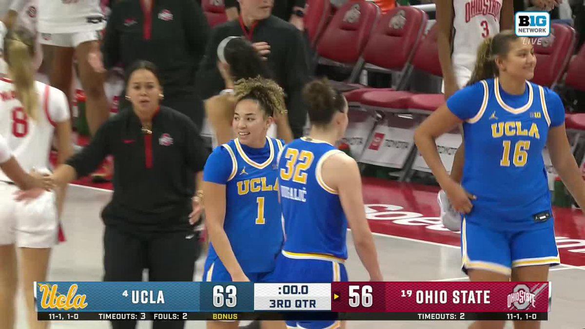 KIKI WITH THE BUZZER BEATER FROM DOWNTOWN COLUMBUS 🚨🤯🚨🤯🚨🤯 📺: Big Ten Network #GoBruins | Kiki Rice