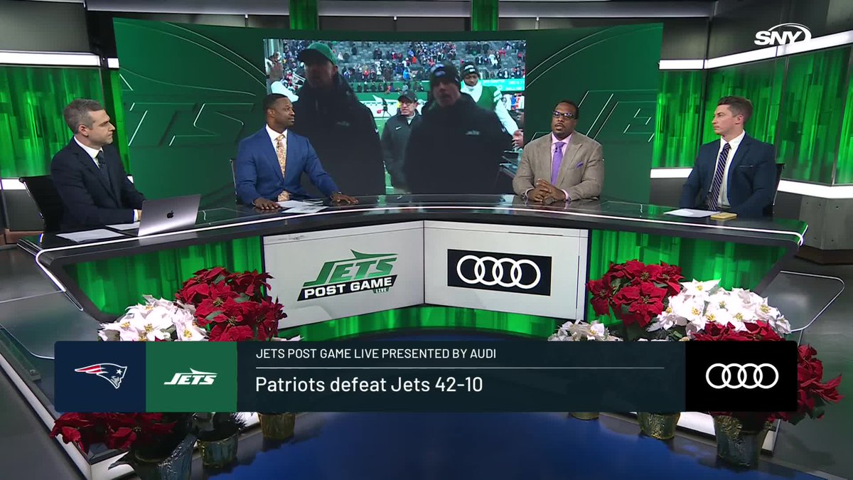 "There needs to be a bigger level of accountability of who is believing in the brand" - Willie Colon Steve Gelbs, Bart Scott #CantWait 🏈, Willie, and Connor Rogers react to the Jets' 42-10 loss to the Patriots on Jets Post Game Live ➡️ Audi USA