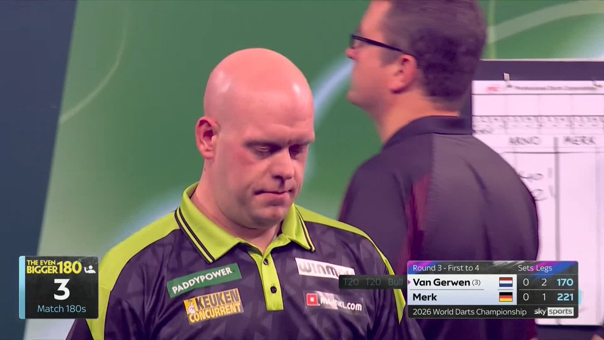 VAN GERWEN OFF THE MARK! Michael van Gerwen up and running in the final game on Day 15, as he takes set one 3-1. 📺 #WCDarts | R3