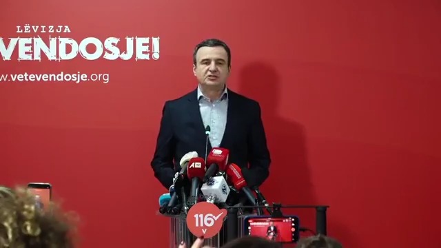 PM Kurti addresses the media: Today, the people and the Republic of Kosova won. Congratulations on the greatest victory in the history of the country. Now we have a lot of work ahead of us. I look forward to cooperating with the opposition.