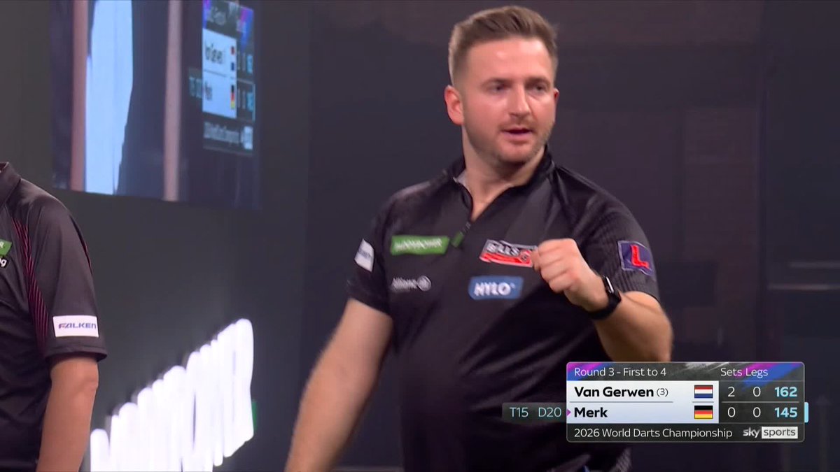 MAGNIFICENT FROM MERK! Arno Merk is off and running in set three, courtesy of a magnificent 145 checkout! 📺 #WCDarts | R3