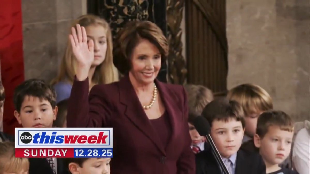 A very friendly good-bye for Nancy Pelosi from Jonathan Karl on This Week: “History-maker.” To Pelosi: “How do you want to be remembered?” Pelosi: “Not so fast. I’m still here.” Karl: “As Nancy Pelosi prepares to leave office, we sit down for an exclusive conversation about her groundbreaking path, her confrontations with Donald Trump and the challenges ahead for Democrats.”