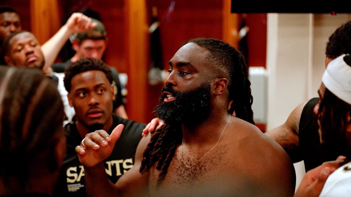 "We won that as a team - that's what this game is always about," - Demario Davis Inside the #Saints locker room after their 4th straight win!