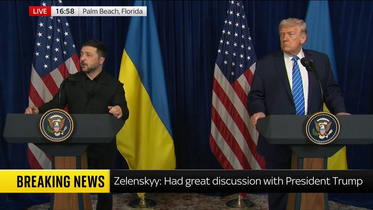 "We respect the territory which we control." Volodymyr Zelenskyy answers a question on the Donbas region in eastern Ukraine, following his peace plan talks with Donald Trump. He adds that 'Ukraine has a different position to Russia' on the matter.