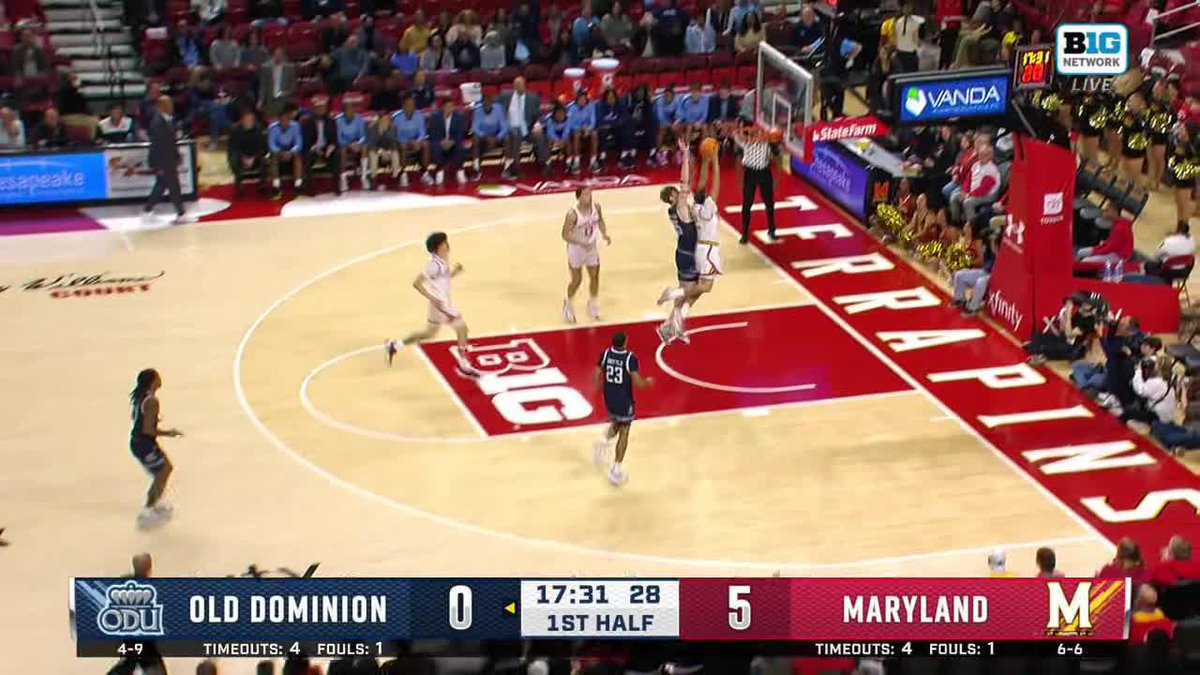 Isaiah Watts slams it down 🤩 Maryland Men’s Basketball 📺: Big Ten Network