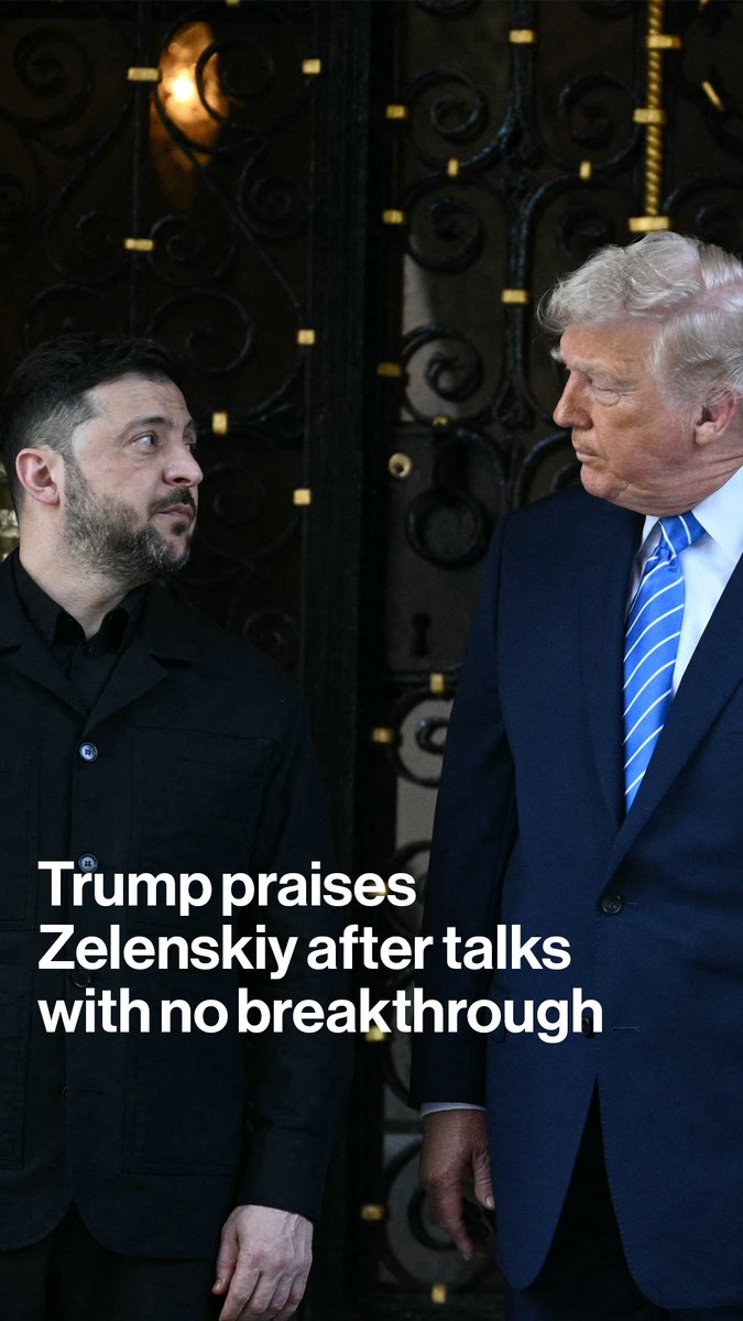President Donald Trump said he made “a lot of progress” in talks with Ukrainian President Volodymyr Zelenskiy over a possible peace deal. The tone of their news conference after the meeting was warm, although there was no breakthrough after the talks