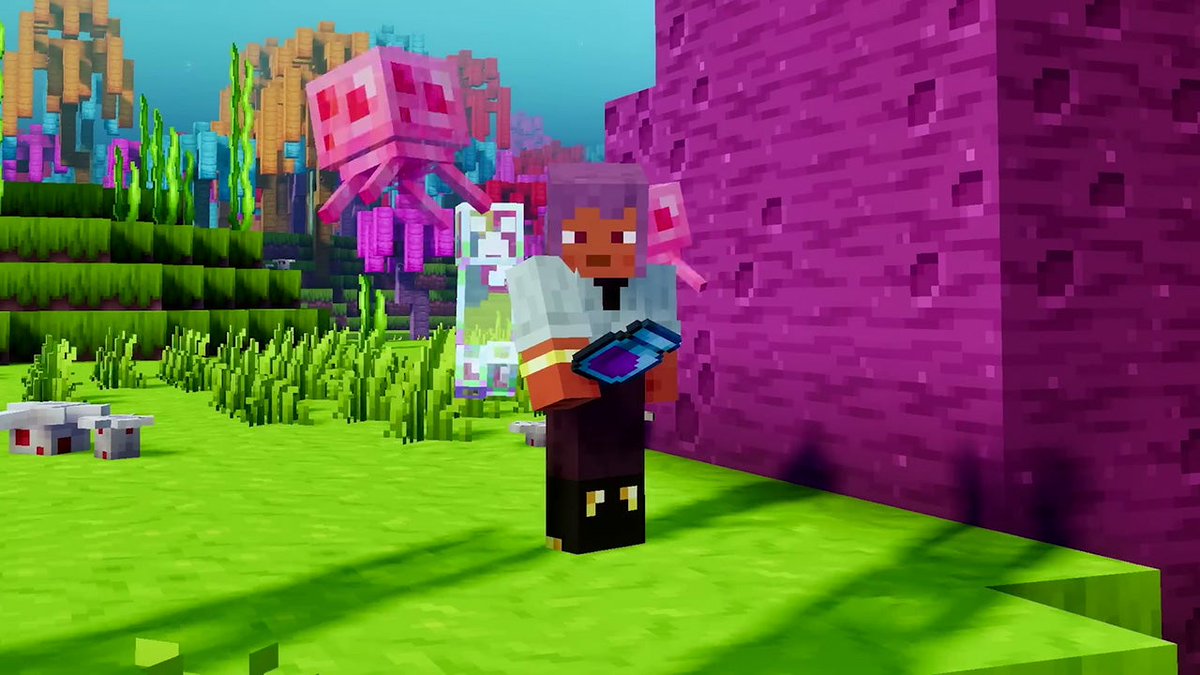 The Minecraft x SpongeBob SquarePants Biomes DLC is available now, featuring 18 new Bikini Bottom biomes, like Rock Bottom, Jellyfish Fields, and Davey Jones's Locker. 🫧