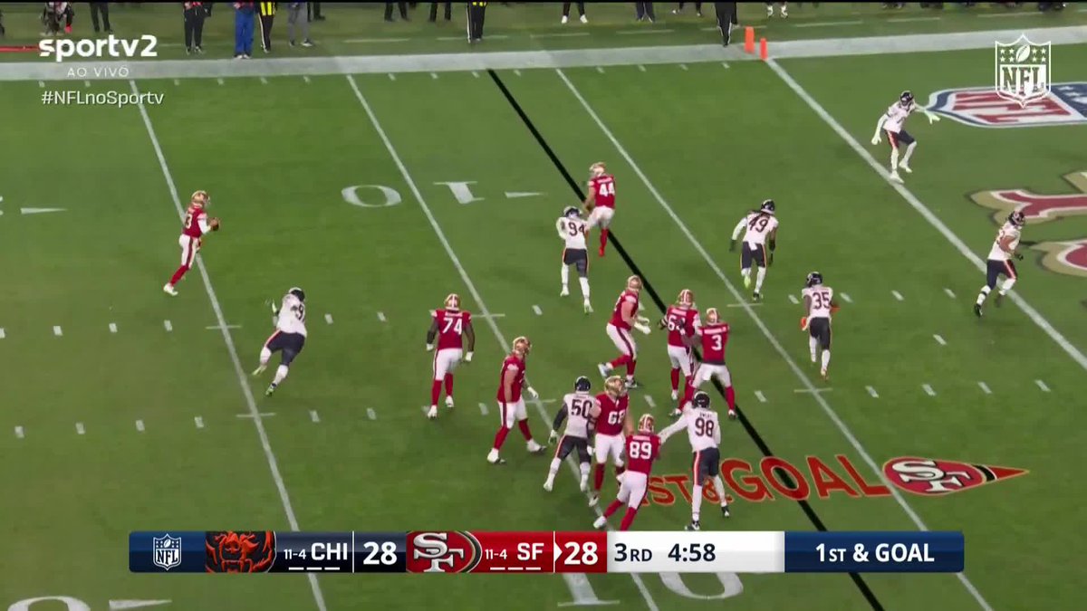 MEU DEUS PURDY, QUE COISA LINDA! MAIS UM TOUCHDOWN MEU DEUS! 📺: #CHIvsSF, ao vivo, no SporTV2 e no NFL Game Pass | #NFLnoSporTV