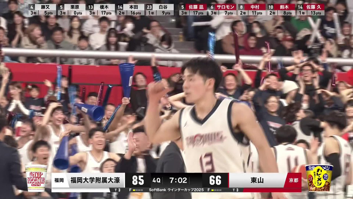 🎙️「スーパーエースの姿がこの決勝の舞台で戻ってきました!」 榎木璃旺が6本目の3Pシュート・20得点! 📡バスケットLIVEで生配信中 #ウインターカップ #高校バスケ最高到達点 #高校バスケ