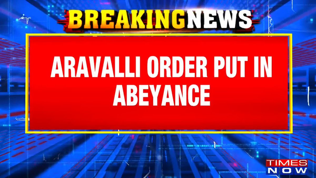 🚨 BIG BREAKING Aravalli Case: Supreme Court of India has stayed the November order, issued notice to the Centre and four states, and will constitute a new expert panel. 👉 The matter will be heard again on January 21, 2026.