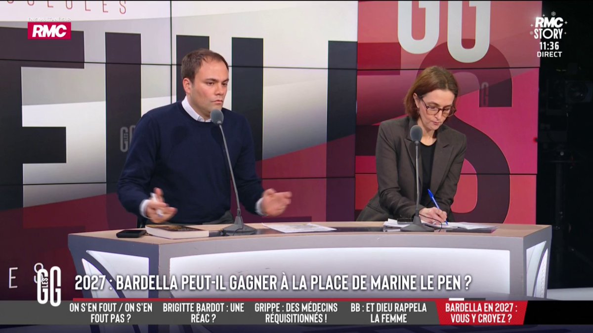 🗳️ 2027 : « Jordan Bardella peut gagner à ma place », selon Marine Le Pen 🗣️ Charles Consigny : "Bardella est un peu la nouvelle Brigitte Bardot... Une espèce d'icône française... Tout le monde peut gagner la présidentielle ! Même Tibo Inshape ! C'est un peu les mêmes" #GGRMC