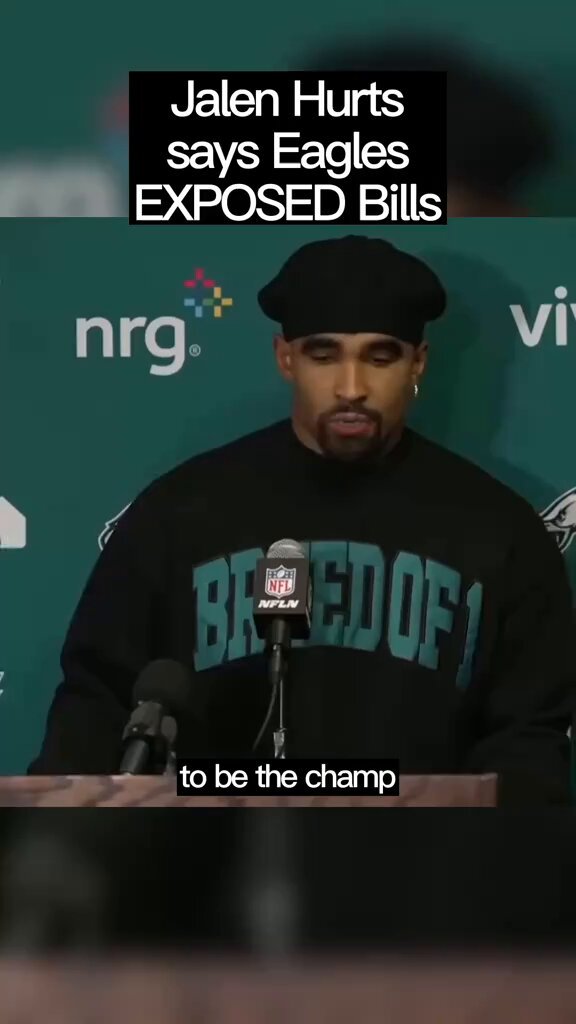 Jalen Hurts says Josh Allen has that Jim Kelly Buffalo choke artist DNA in front of the media last night after Josh failed to hit his receiver on a 2 point conversion to win the game....