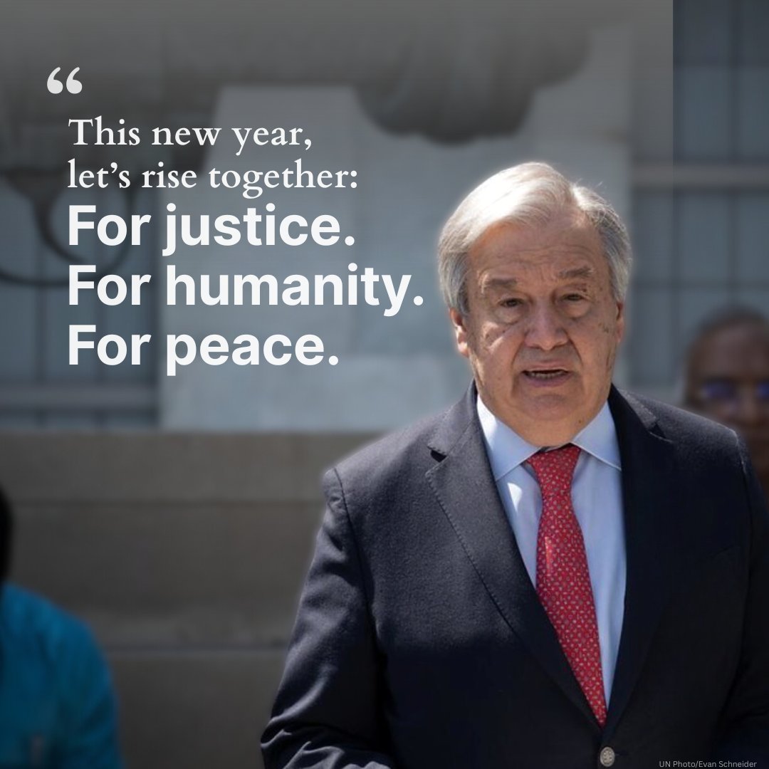 Let’s resolve to get our priorities straight in 2026. Let’s invest more in fighting poverty &amp; less in fighting wars. Let’s heal the planet &amp; secure a future of peace &amp; justice. Let’s rise together: For justice, humanity &amp; peace. I wish you all a peaceful #NewYear!